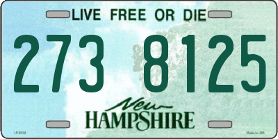 NH license plate 2738125