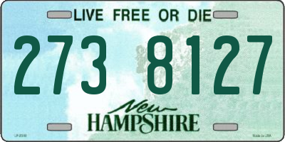 NH license plate 2738127