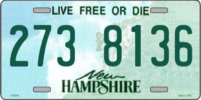 NH license plate 2738136
