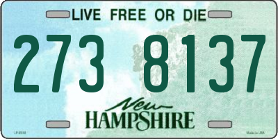 NH license plate 2738137