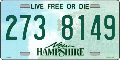 NH license plate 2738149