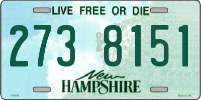 NH license plate 2738151