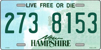 NH license plate 2738153