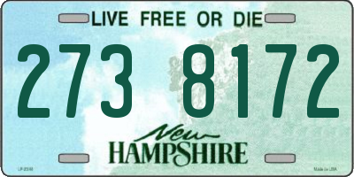 NH license plate 2738172