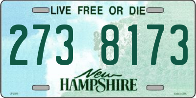 NH license plate 2738173