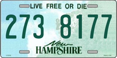 NH license plate 2738177