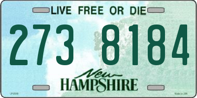 NH license plate 2738184