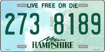 NH license plate 2738189