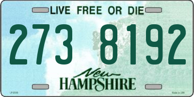 NH license plate 2738192