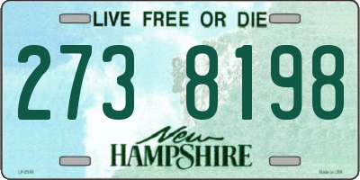NH license plate 2738198