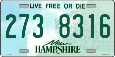 NH license plate 2738316