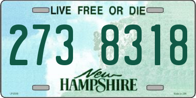 NH license plate 2738318