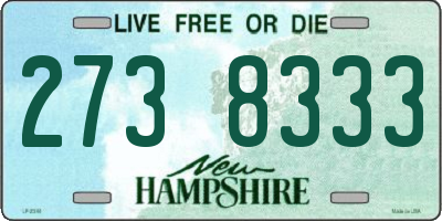 NH license plate 2738333