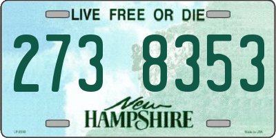 NH license plate 2738353
