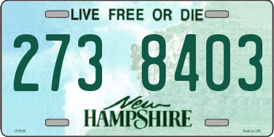 NH license plate 2738403