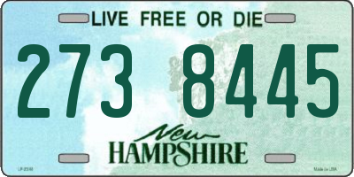 NH license plate 2738445
