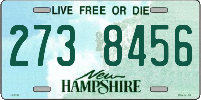 NH license plate 2738456