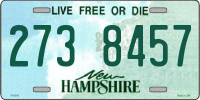 NH license plate 2738457