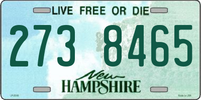 NH license plate 2738465