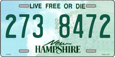 NH license plate 2738472