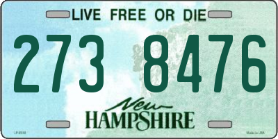 NH license plate 2738476