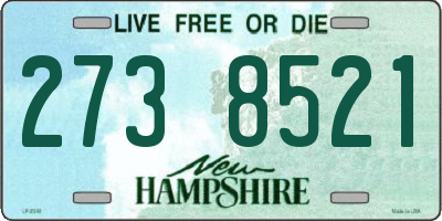 NH license plate 2738521