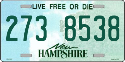 NH license plate 2738538