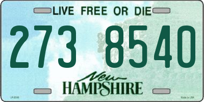 NH license plate 2738540