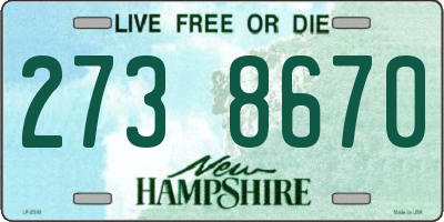 NH license plate 2738670