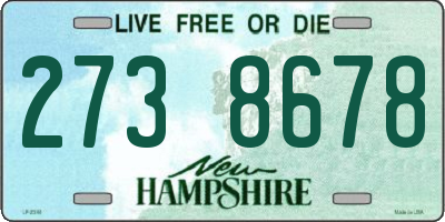 NH license plate 2738678