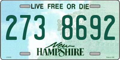 NH license plate 2738692