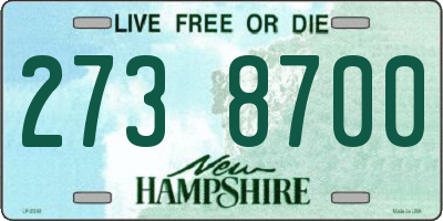 NH license plate 2738700