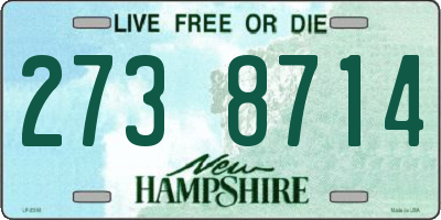 NH license plate 2738714