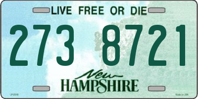 NH license plate 2738721