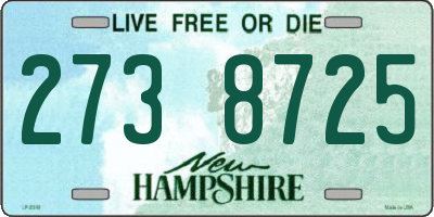 NH license plate 2738725