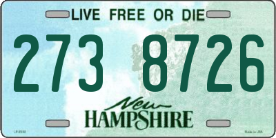 NH license plate 2738726