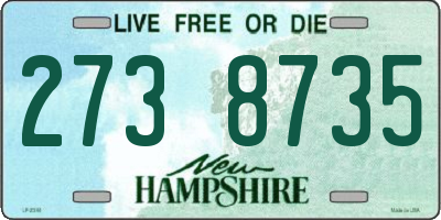 NH license plate 2738735