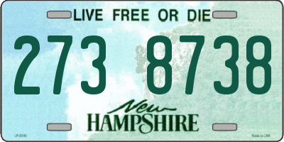 NH license plate 2738738