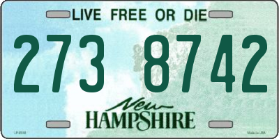 NH license plate 2738742
