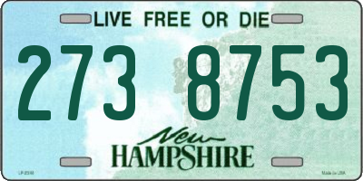 NH license plate 2738753