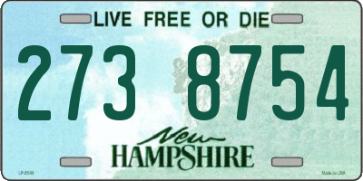 NH license plate 2738754