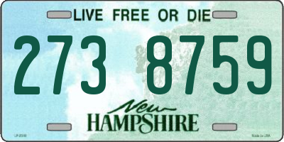 NH license plate 2738759