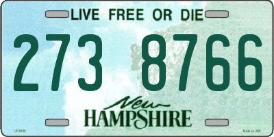 NH license plate 2738766