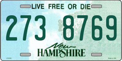 NH license plate 2738769