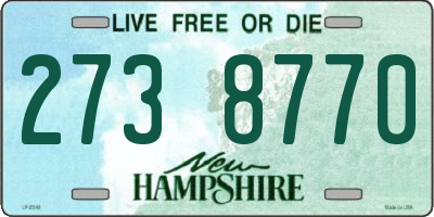NH license plate 2738770