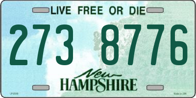 NH license plate 2738776