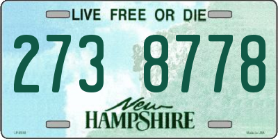 NH license plate 2738778
