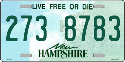 NH license plate 2738783