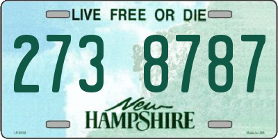 NH license plate 2738787