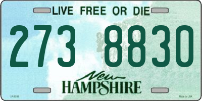 NH license plate 2738830